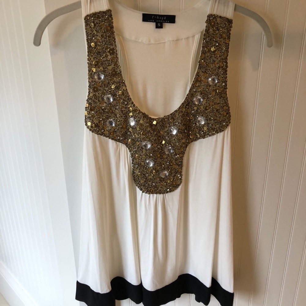 T-Bags tank top with sequin embellishment